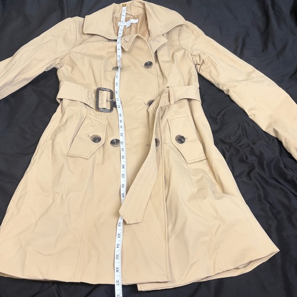 New York & Company Tan Double-Breasted Trench Coat - Picture 8 of 12
